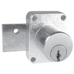 NATIONAL CABINET LOCK C8175-915-26D Door Lock, Pin Tumbler, 1-3/8 Length Cylinder, 3/4 Deadbolt Travel, Dull Chrome, With (2) 915 Removable Key in Locked/Unlocked Key