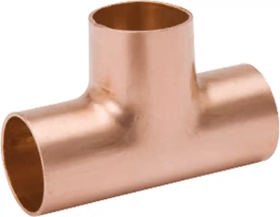 Mueller W04094 Copper Tee, 1-5/8 x 1-3/8 x 3/8 OD (C x C x C) WT-600