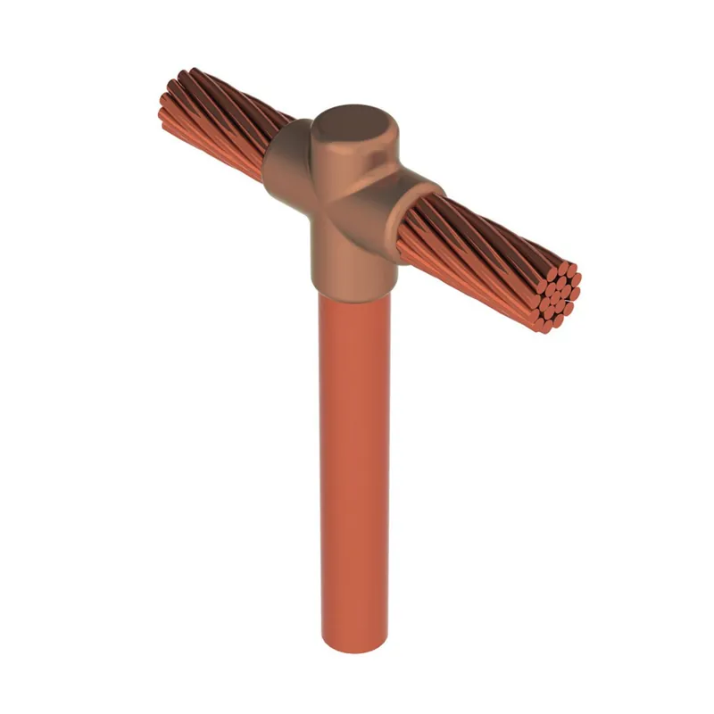 nVent ERICO GTC182C Cable To Ground Rod Or Other Rounds, GT, Copper-Bonded, 0.75 Dia, 1/0 Concentric