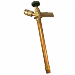 Arrowhead Brass 486BFP10LF Lead-Free Anti-Siphon Frost-Free Lawn Faucet with Backflow Preventer, 1/2 inch x 10 inch, Copper Sweat x MIP