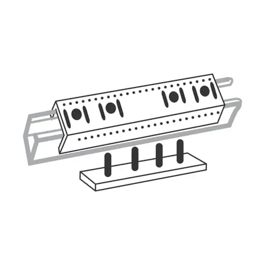 SUPERSTRUT A802EG Joiner with Reinforcing Plate, Material Electro-Galvanized Steel, For use with A Series Channel