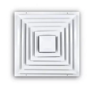 TRUaire TAI5601818 18x18 Square Step Down Steel White Diffuser