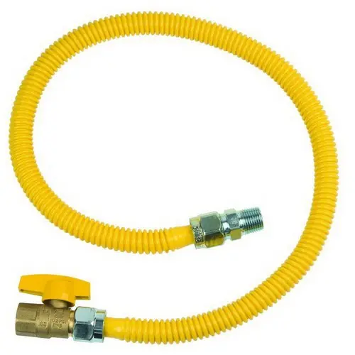 BrassCraft SSC4K-18 Gas Connector 1/2 inch MIP x 1/2 inch FIP x 18 inch Length