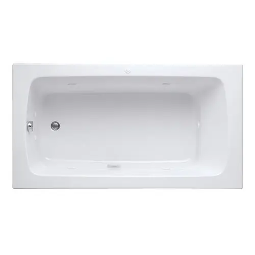 Jason International Inc K3666SWH Jason Integrity Acrylic Rectangle Soaking Tub 66 inch L x 24 inch W x 20-1/2 inch D