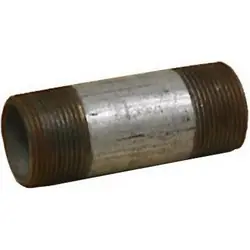 Ward Manufacturing GNL12 1-1/2 Inch x 12 Inch SCH 40 Galvanized Steel Nipple, Threaded x Threaded