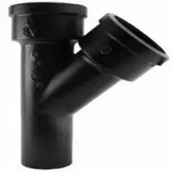 Charlotte Pipe and Foundry SVYSQ 4 inch x 4 inch x 3 inch Service Weight Cast Iron Wye ASTM A74