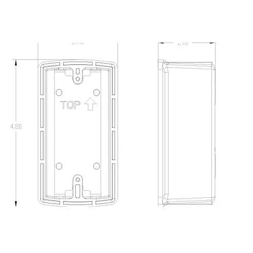 Eaton ELSBB-R LED Backbox Accessory for Wheelock Eluxa Series Wall Mount Red