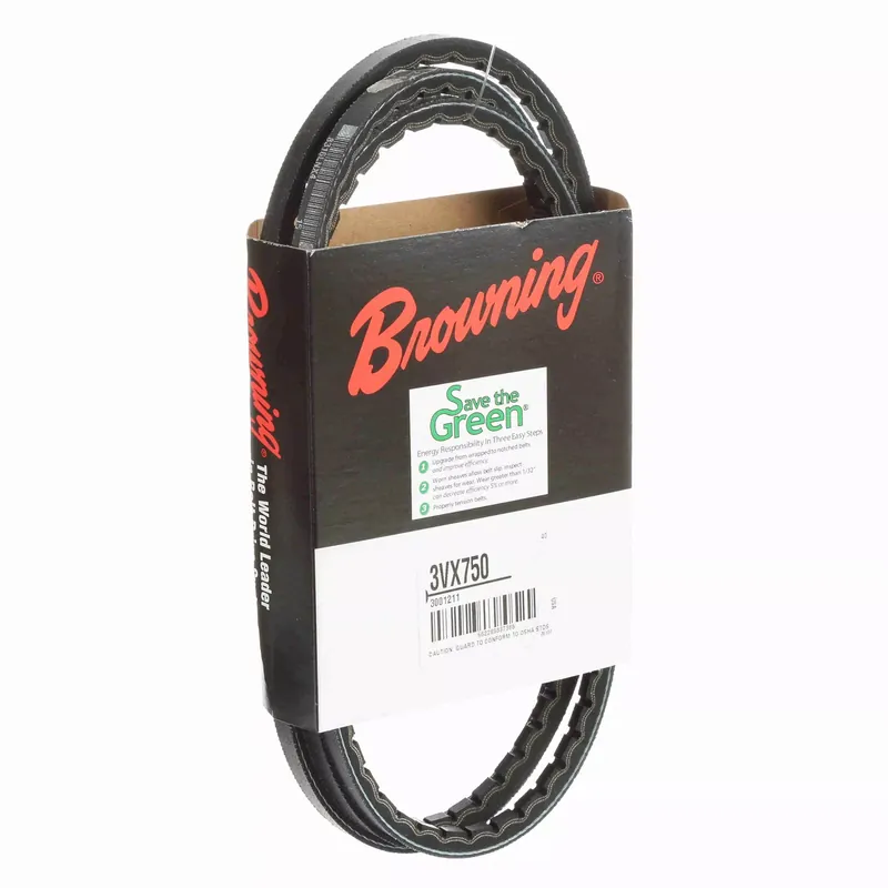 Browning 3001211 3VX750 Gripnotch V-Belt for Industrial Equipment - 75 Inches Replacement