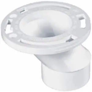 IPS Corporation 86180 Water-Tite Flush-Tite Offset PVC Offset Closet Flange, 3 inch x 4 inch, Flush-Tite