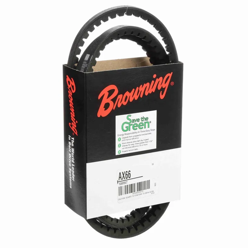 Browning AX66 Gripnotch V-Belt 1089507 - 68.2 in L x 1/2 in W Cogged, Replacement 8518
