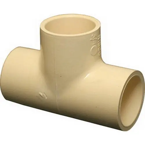 Charlotte Pipe and Foundry CPVTJ 1-1/4 inch CPVC Tee, Socket x Socket x Socket