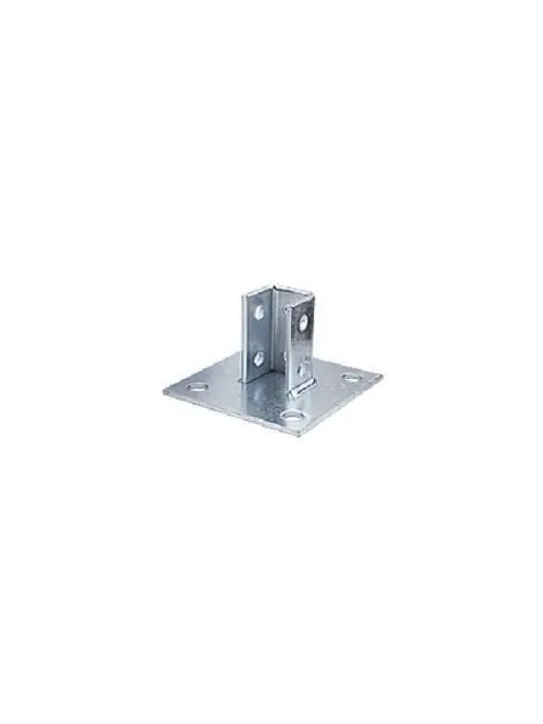 Phoenix Support Systems P140000S4 PHOSUP P14-0000S4 Post Base SGL CHAN 4 Hole SQ 3 1/2 SS304