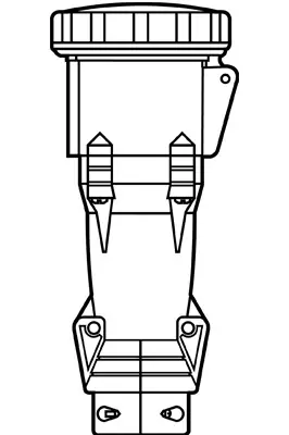 Legrand PS360C6W Watertight Pin & Sleeve Connector 60A 250V