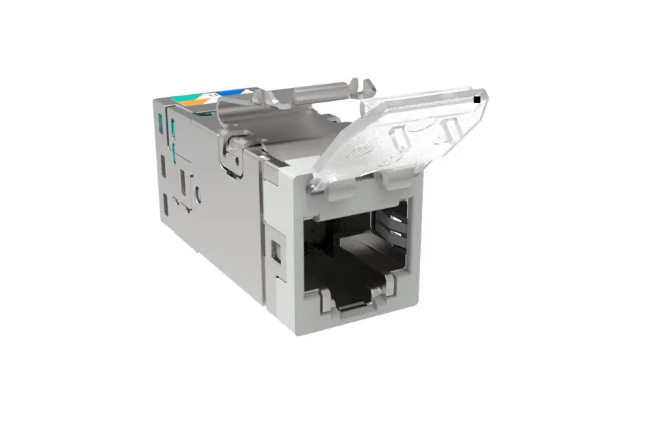 COMMSCOPE 760238131 Copper Jack Cat 6A Shielded with Dust Cover Gray