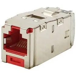 Panduit CJS688TGRDY Module Cat6 Shielded 8P8W RD EA