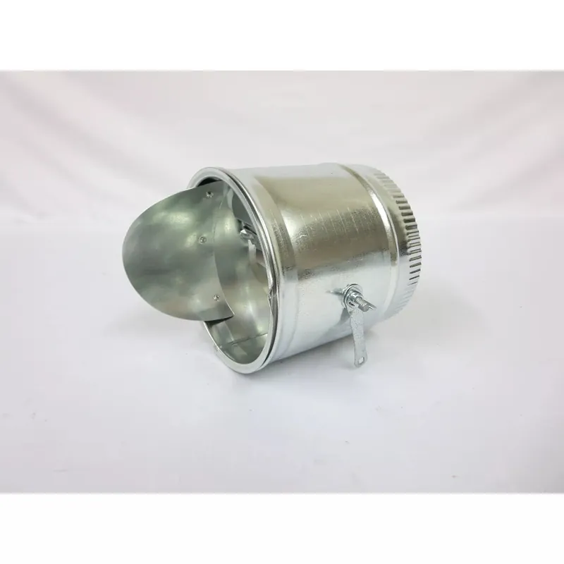 Crown Products 7268 - 8 Inch Spin-In Collar with Scoop and Damper - 30 GA Galvanized Steel