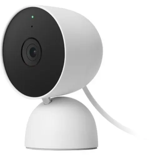 Google GA01998-US Nest Cam Indoor Wired Smart Security Camera 2nd Gen White Replacement NC1102EF