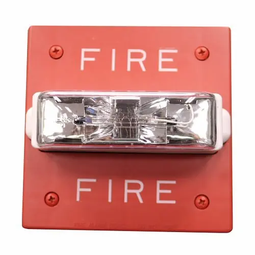 Eaton RSSWP-2475W-FR Safety Light Wall Mounted Weatherproof Clear Lens 24V Red