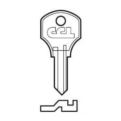 CCL SECURITY PRODUCTS 8658JVR Lock Key Blank For 02065 Series 6 Disc Tumbler Lock