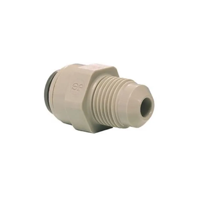 JOHN GUEST PI0112F6S Acetal Copolymer Tube Fitting Straight Adaptor 3/8in Tube OD x 3/8in Male Flare