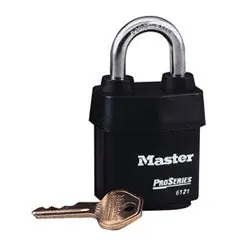 Master Lock 6121KA11G041 Tumbler Padlock Weather Tough 2-1/8 Width