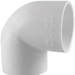 Charlotte Pipe and Foundry PV9N 2 inch 90 Deg SCH 40 PVC Elbow, Socket x Socket