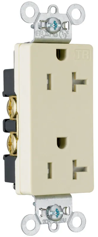 Pass & Seymour TR26362I Tamper-Resistant Heavy-Duty Decorator 20Amp 125Volt Receptacle