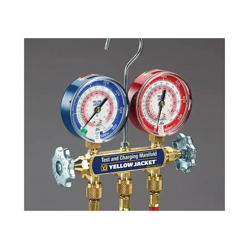 Yellow Jacket 42006 41 2-Valve Manifold 1/4 in Connection 1% Class 1 Accuracy