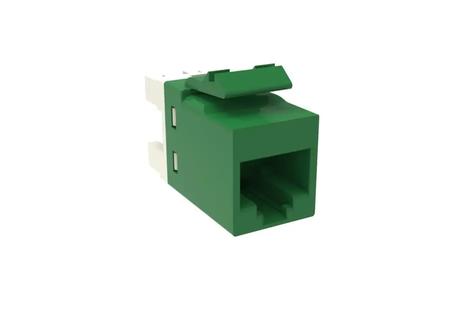 COMMSCOPE 760237630 Copper Jack, Cat 6, Commercial, UNIPRISE USL MODULAR RJ45 JACK, CAT 6 UTP, W/OUT DUST CVR, GREEN 760237630