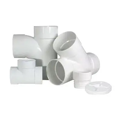 Plastic Trends SDDWASS 4 Inch SDR35 Sewer Solvent Weld Adapter Sleeve DWV Spigot x Hub