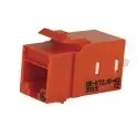 ORTRONICS KT2J6-43 Category 6 Keystone Jack, Lacing Cap Termination, Orange