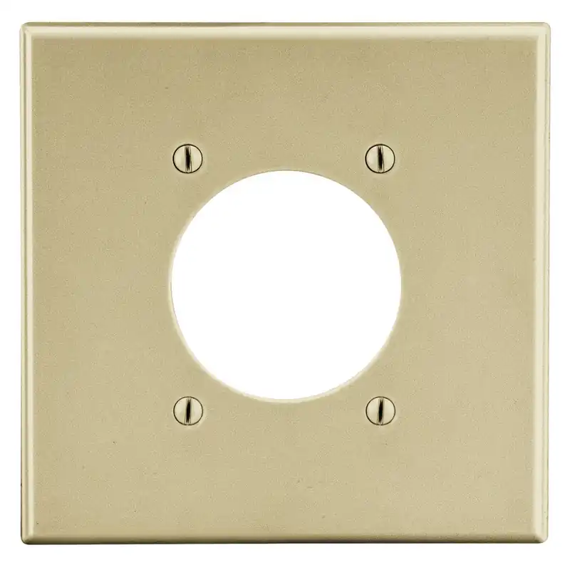 Hubbell Wiring Device-Kellems P703I Wallplate 2-Gang (Ivory)