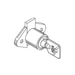 FORT LOCK DR1008KA27379 Drawer Lock, High Security Tubular, 7-Pin Tumbler, Keyed Alike 21319 Keying, 7/8 Diamond Back, Chrome Plated, For Wood Drawer