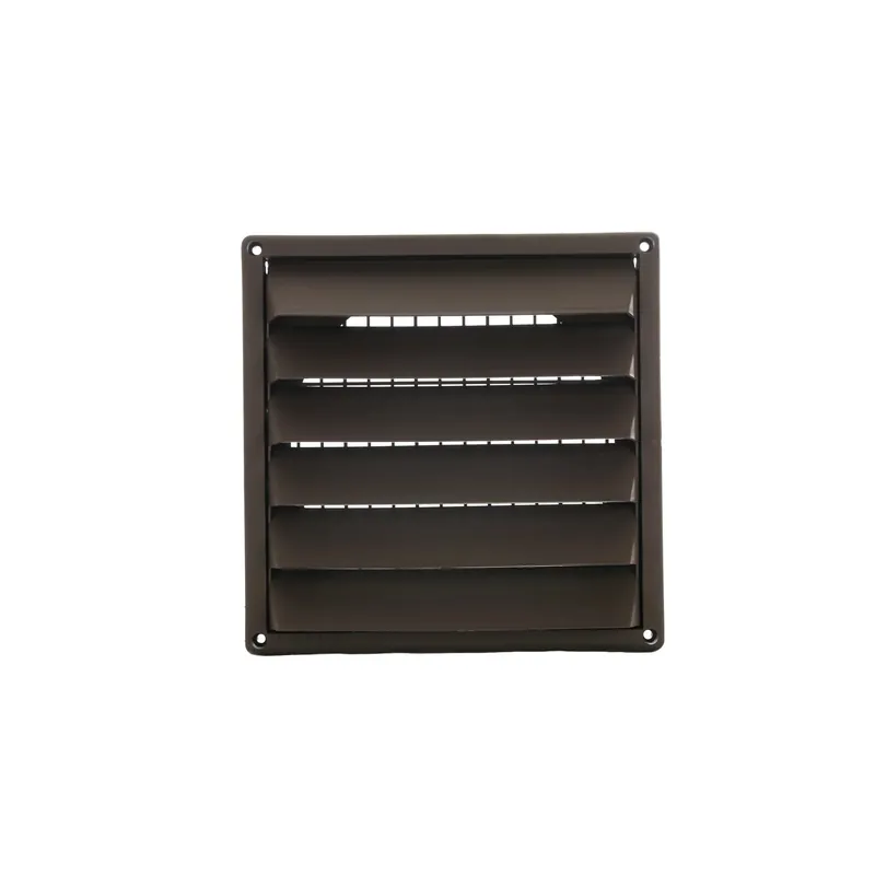 FAMCO AI8BR 8 Inch Plastic Fixed Louver Air Intake/Exhaust Wall Vent Brown