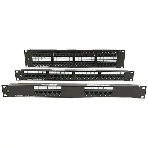 OCC DCC1288/110SIX CAT6 Patch Panel, 12-Port, 1RU Rack Mount, 568A/B Wired