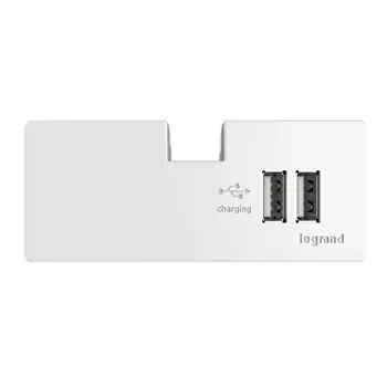 Legrand APUSB3W4 USB Outlet Module, 3.1 A, 1.4 in W x 3.8 in D x 1.5 in H