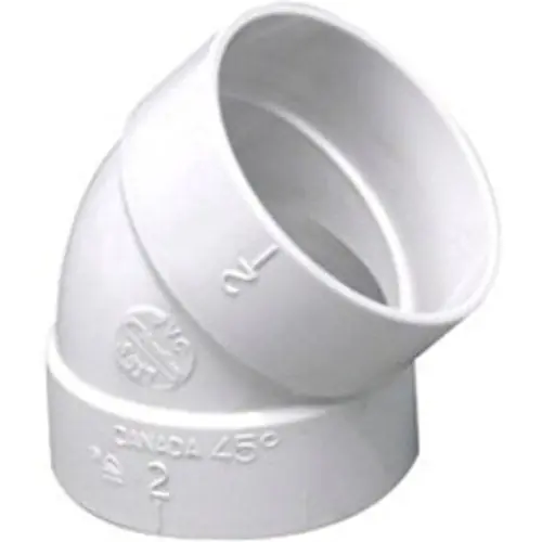 Canplas 765517W Fitting Elbow PVC 45 Degree White