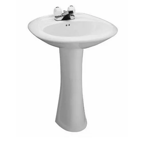 Mansfield Plumbing 344WH Mansfield Waverly Vitreous China Bathroom Sink Pedestal, 9-3/4 inch W x 33 inch H x 7-5/16 inch D, Replacement MPN