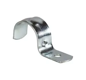 LH Dottie MHW100 One Hole Strap Steel Material Zinc Plated Finish Surface Mounting 14 GA Thickness 1 in Strap Size Pipe