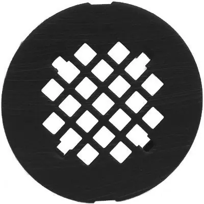 Mountain Plumbing CMT236/MB 4-1/4 in Round Snap In Shower Grid Strainer, Matte Black