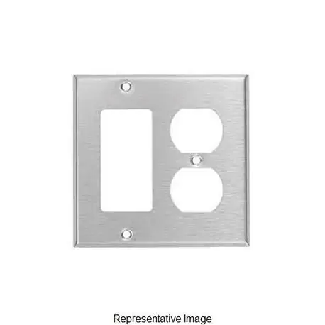 Mulberry 74672 Princess Combination Wallplate 2 Gangs 5 in H x 4.562 in W