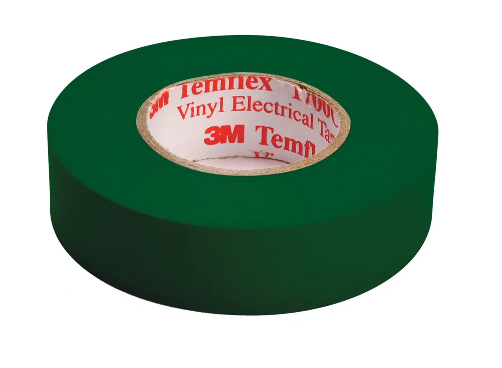 3M 80611455637 3/4 x 60' Green Electrical Tape 1400CC
