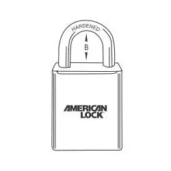 American Lock A5571KA63533 Rekeyable Padlock, Alike Keyed, 5-Pin Tumbler, 2 Width x 3/4 Thickness