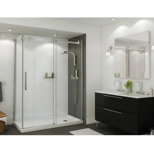 MAAX 420006-R-503-001 Maax B3Square 60 inch x 36 inch x 4 inch Acrylic Corner Right Shower Base, Right Drain, White