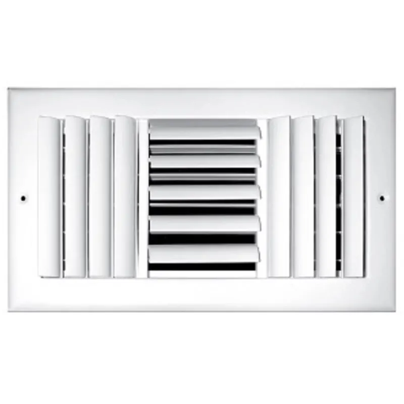 TRUaire A303M10X06 10 inch x 6 inch 3-Way Adjustable Curved Blade Aluminum Register