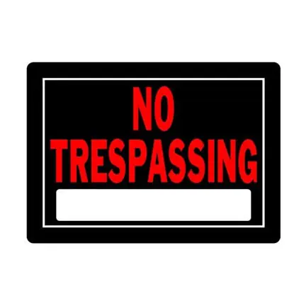 TRUE VALUE 840125 10X14 NO TRESPASS SIGN