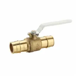 SPS Approved Vendor PXW400LF12 1/2 Inch Brass Ball Valve, Lead Free, ASTM 1960, PEX Barb x PEX Barb