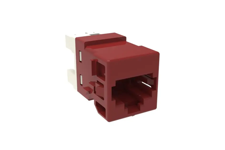 COMMSCOPE 760237784 UNJ600-RD Copper Jack Cat 6 UTP 8 Position Red