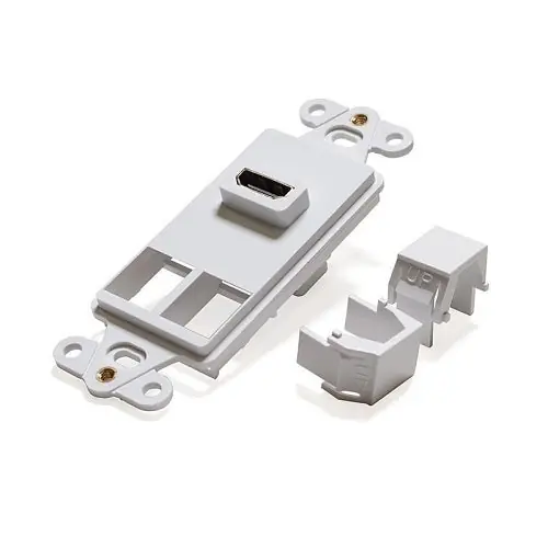 Hyperline FP-DEC-IN-H1-WH Hyperline Decor Faceplate Insert with HDMI and Port, White
