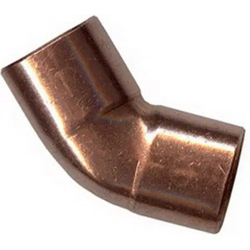 Elkhart Products C4D 1/2 inch 45 Deg Wrot Copper Elbow, SWT x SWT